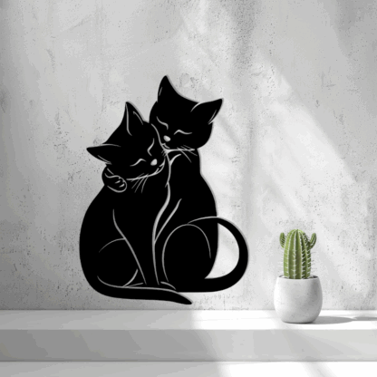 2D Loving Cats Wall Art