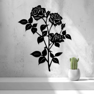 2D rose wall art
