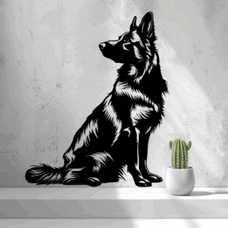 2D German Shepherd Wall Art